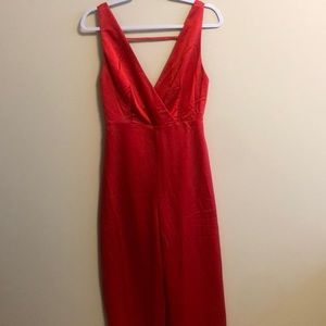 Francesca’s Red Jumpsuit